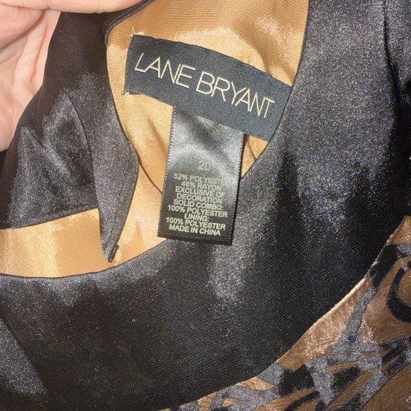 Lane Bryant Black and Gold Strapless Overlay Dress - Picture 4 of 4